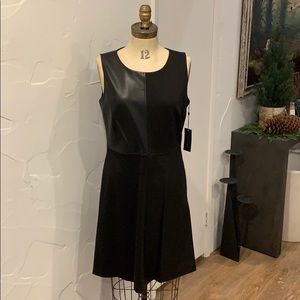 Tommy Hilfiger A-line Leather Dress